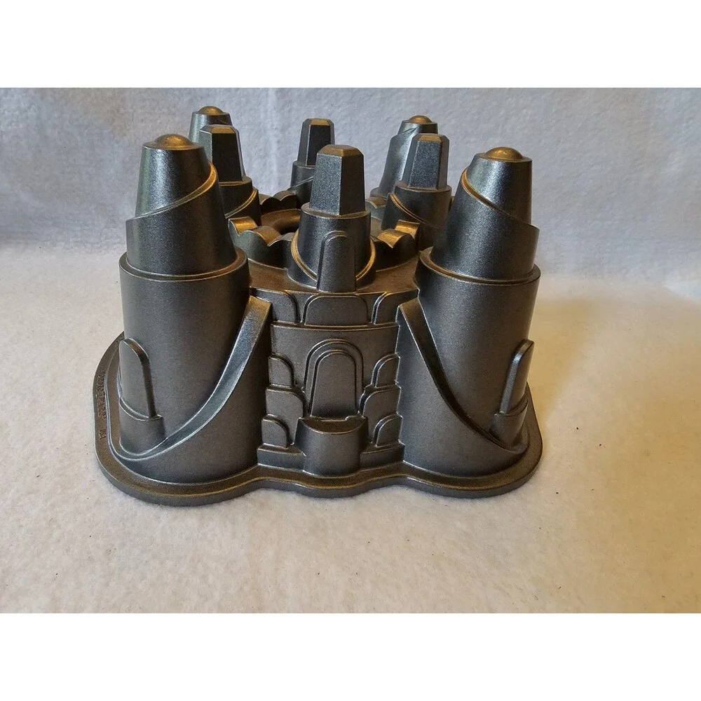 Vtg. Nordic Ware PALACE ROYALE Bundt Pan 10 Cup Silver Cast Aluminum 8